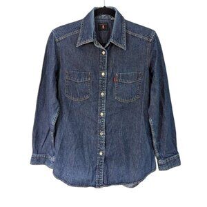 Levi's‎ Red Tab Jean Shirt Dark Denim Blue Size M